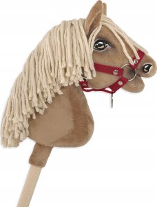 Kantar dla konia Hobby Horse A4 zapinany mały - bordowy 1