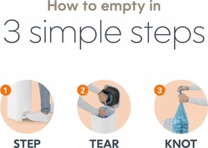 1323 POJEMNIK SELECT + 1 WKŁAD XL DIAPER GENIE BIAŁY 7