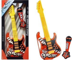 Gitara Elektryczna Mikrofon Struny Czerwona 1