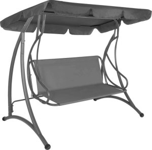 Materiał na siedzisko huśtawki ogrodowej 160x100 cm tkanina wodoodporna, szara UNIWERSALNY 11