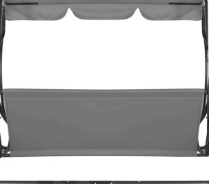 Materiał na siedzisko huśtawki ogrodowej 160x100 cm tkanina wodoodporna, szara UNIWERSALNY 4