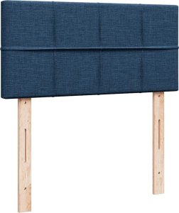 vidaXL vidaXL Rama łóżka otomana z materacem, niebieska, 80x200 cm, tkanina 10