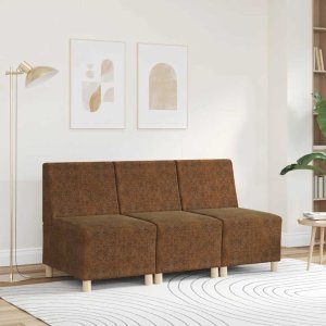 vidaXL Sofa Fotel Brązowy 55 cm Skóra syntetyczna zamszowa 3