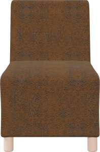 vidaXL Sofa Fotel Brązowy 55 cm Skóra syntetyczna zamszowa 4