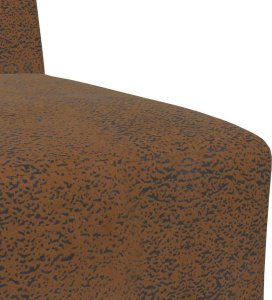 vidaXL Sofa Fotel Brązowy 55 cm Skóra syntetyczna zamszowa 7