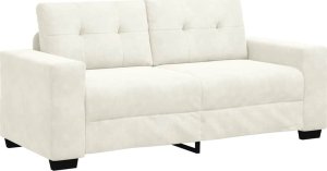 vidaXL Sofa dwuosobowa, kremowa, 140 cm, aksamit 2