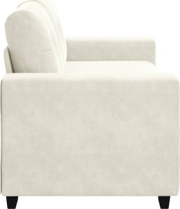 vidaXL Sofa dwuosobowa, kremowa, 140 cm, aksamit 5