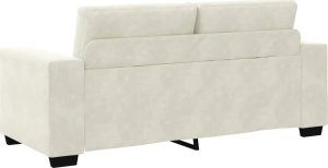 vidaXL Sofa dwuosobowa, kremowa, 140 cm, aksamit 6