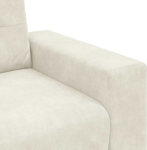 vidaXL Sofa dwuosobowa, kremowa, 140 cm, aksamit 7