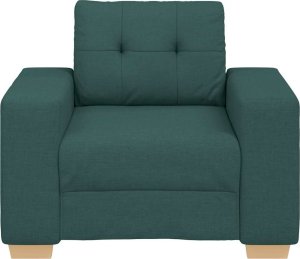 vidaXL Fotel, ciemnozielony, 59 cm, obity tkaniną 4