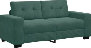 vidaXL Sofa dwuosobowa, ciemnozielona, 140 cm, aksamit 2