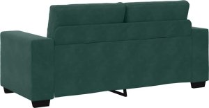 vidaXL Sofa dwuosobowa, ciemnozielona, 140 cm, aksamit 6