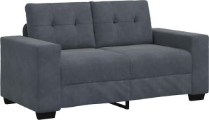 vidaXL Sofa dwuosobowa Ciemnoszara 120 cm Aksamit 2