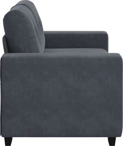 vidaXL Sofa dwuosobowa Ciemnoszara 120 cm Aksamit 5