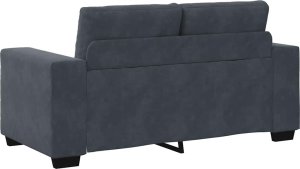 vidaXL Sofa dwuosobowa Ciemnoszara 120 cm Aksamit 6