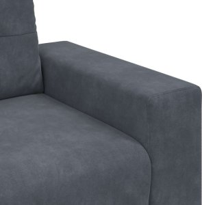 vidaXL Sofa dwuosobowa Ciemnoszara 120 cm Aksamit 7