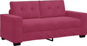 vidaXL Sofa dwuosobowa, wino czerwone, 140 cm, aksamit 2