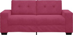 vidaXL Sofa dwuosobowa, wino czerwone, 140 cm, aksamit 4