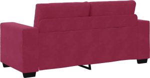 vidaXL Sofa dwuosobowa, wino czerwone, 140 cm, aksamit 6