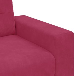 vidaXL Sofa dwuosobowa, wino czerwone, 140 cm, aksamit 7