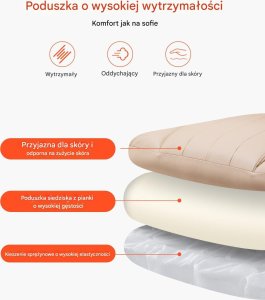 Ekskluzywny fotel biurowy z wysokim oparciem i regulacją podparcia lędźwiowego 5