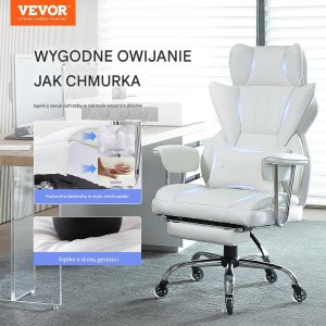 Krzesło biurowe Vevor Biurowy fotel wypoczynkowy z podnóżkiem 2