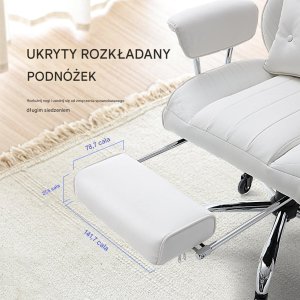 Krzesło biurowe Vevor Biurowy fotel wypoczynkowy z podnóżkiem 4
