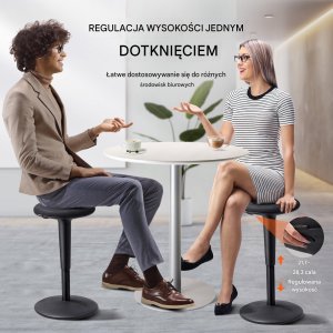 Krzesło biurowe Vevor Krzesło balansujące Wobble regulowana wysokość 55-72 cm 4