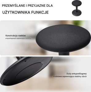 Krzesło biurowe Vevor Krzesło balansujące Wobble regulowana wysokość 55-72 cm 5