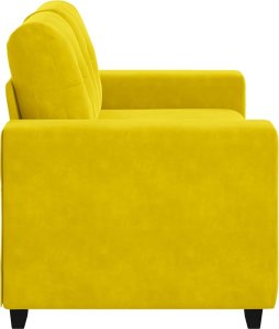 vidaXL vidaXL Sofa dwuosobowa, żółta, 120 cm, aksamit 5