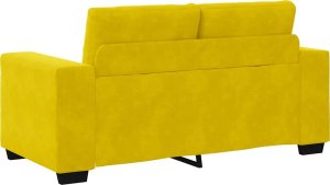 vidaXL vidaXL Sofa dwuosobowa, żółta, 120 cm, aksamit 6