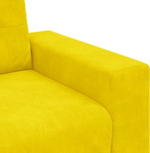 vidaXL vidaXL Sofa dwuosobowa, żółta, 120 cm, aksamit 7