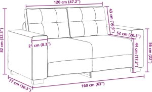 vidaXL vidaXL Sofa dwuosobowa, żółta, 120 cm, aksamit 9