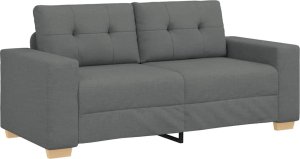 vidaXL vidaXL Sofa dwuosobowa, ciemnoszara, 140 cm, tkanina 2