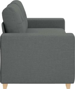 vidaXL vidaXL Sofa dwuosobowa, ciemnoszara, 140 cm, tkanina 5