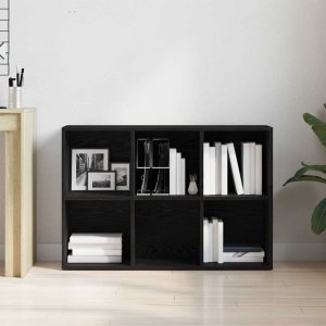 vidaXL Regał na książki czarny dąb 66x30x98 cm drewno klejone (862420) 3