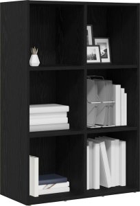 vidaXL Regał na książki czarny dąb 66x30x98 cm drewno klejone (862420) 4
