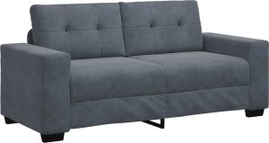 vidaXL Sofa dwuosobowa Ciemnoszara 140 cm Aksamit 2
