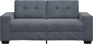 vidaXL Sofa dwuosobowa Ciemnoszara 140 cm Aksamit 4