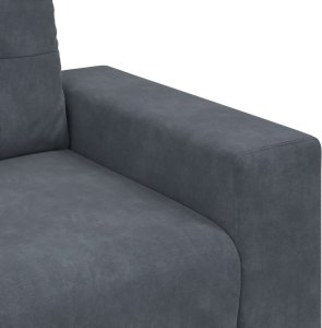 vidaXL Sofa dwuosobowa Ciemnoszara 140 cm Aksamit 7