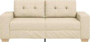 vidaXL Sofa dwuosobowa, kremowa, 140 cm, tkanina 4