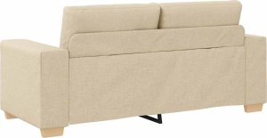 vidaXL Sofa dwuosobowa, kremowa, 140 cm, tkanina 6