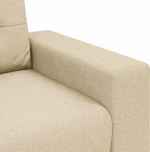 vidaXL Sofa dwuosobowa, kremowa, 140 cm, tkanina 7