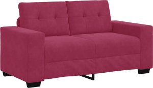 vidaXL vidaXL Sofa dwuosobowa, wino czerwone, 120 cm, aksamit 2