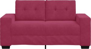 vidaXL vidaXL Sofa dwuosobowa, wino czerwone, 120 cm, aksamit 4