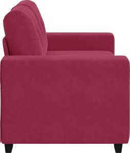 vidaXL vidaXL Sofa dwuosobowa, wino czerwone, 120 cm, aksamit 5