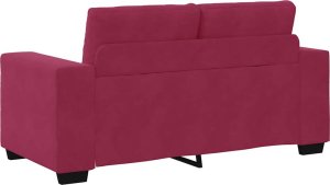 vidaXL vidaXL Sofa dwuosobowa, wino czerwone, 120 cm, aksamit 6