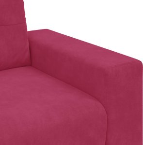 vidaXL vidaXL Sofa dwuosobowa, wino czerwone, 120 cm, aksamit 7