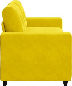 vidaXL Sofa dwuosobowa, żółta, 140 cm, aksamit 5