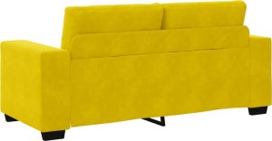 vidaXL Sofa dwuosobowa, żółta, 140 cm, aksamit 6